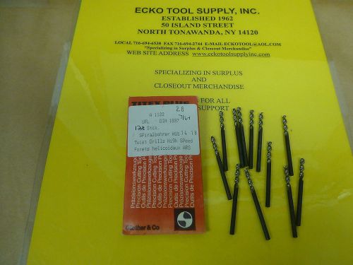 SCREW MACHINE DRILL 7/64&#034; HIGH SPEED PARABOLIC 135 SPLIT PT TITEX NEW 12PCS$4.80