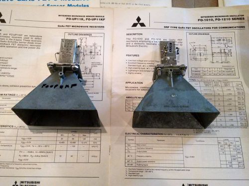 Mitsubishi 10GHz FO-UP11KF Receiver &amp; FO-1010X Transmitter with microwave horn