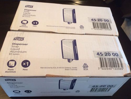 &#034;Brand New in Box&#034; 2 Tork Dispenser Soap Liquid Aluminium S1 System