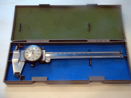 6&#034; Dial Caliper Precision Machinist Tool Mitutoyo 505-637 001&#034;