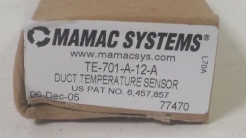 Mamac systems te-701-a-12-a duct temperature sensor for sale