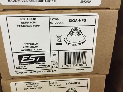 NEW EDWARDS SIGA-HFS INTELLIGENT FIXED TEMP HEAT DETECTOR -135F. (+35 IN STOCK)