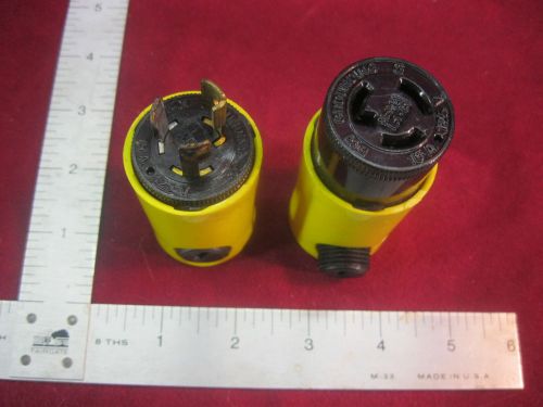 Circle f male sylvania female 15amp 125v nema l5-15 twistlock set for sale