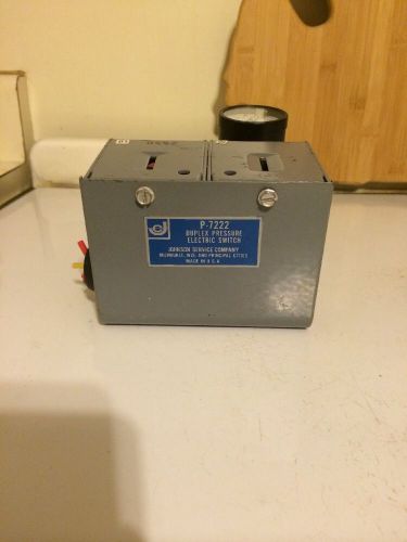 Johnson controls p-7222 duplex pressure electric switch for sale