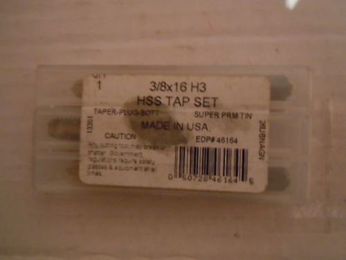 HSS TAP SET -  Taper Plug Bott  3/8 x 16 H3    (3pcs)