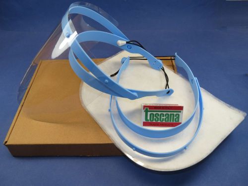 Dental Medical Face Shield With Frame Set /2 Blue 20 Protective Film TOSCANA