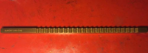 duMont 3/8-C HS Keyway Broach w/ TIN coating- NICE -machinist tool, broaching