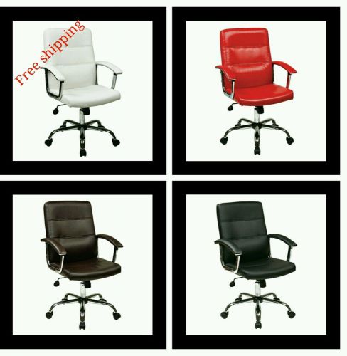 Avenue Six Malta Red Black White Espresso Chocolate Brown Office Chair 4 Colors