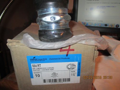 664 rt  emt compression coupling  1 1/2&#034;   lot of 4  k auc 1 for sale