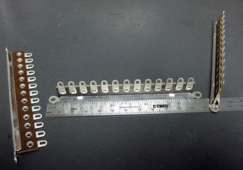 Smith 3013 Terminal Strip 13 Ungrounded Lugs Bakelite, Grounded Base, 6 pieces