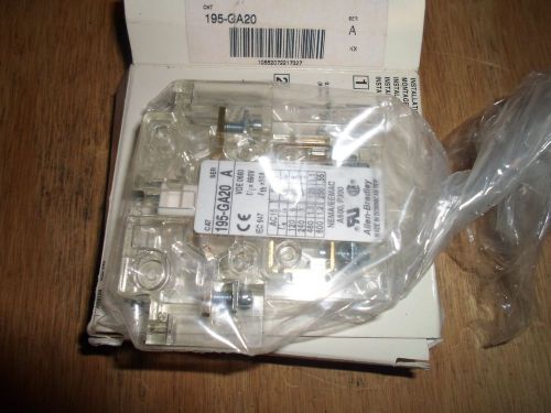 ALLEN-BRADLEY 195-GA20 AUXILIARY CONTACT (NEW IN BOX)