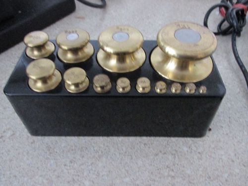 Vintage Brass Calibration Balance Scale Weight Set