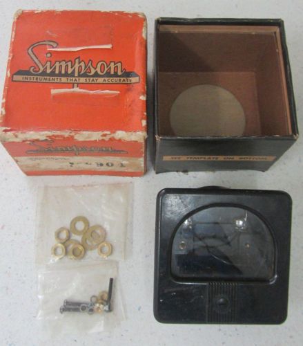 Vtg New SIMPSON INSTRUMENTS METER GAUGE CASE Analog Panel NOS in Original Box