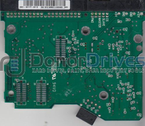 WD400BB-00DGA0, 2061-001177-001 D, WD IDE 3.5 PCB + Service