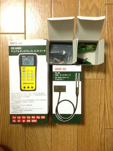 DER EE DE-5000 High Accuracy Handheld LCR Meter w/ TL-21 TL-22 &amp; TL-23 New EMS