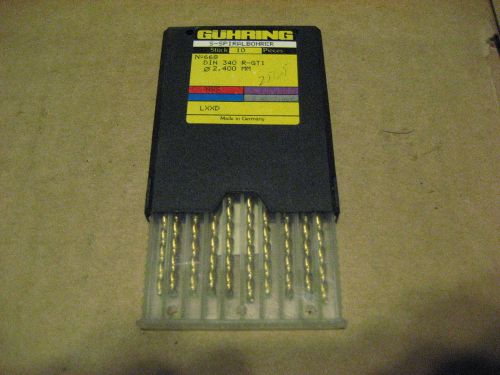 GUHRING 668 2.40 TURBO FLUTE T/L DRILLS (AA4182-10)