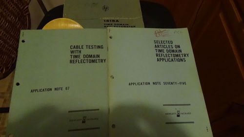 HP 1415A Time Domain Reflectometer MANUAL, APPLICATION NOTE 67+75+TDR SLIDE RULE