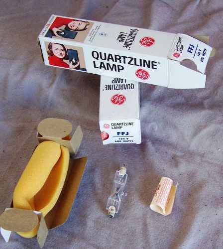 Projector Bulb, GE Quartzline FFJ Lot of 2 in box New Old Stock NOS