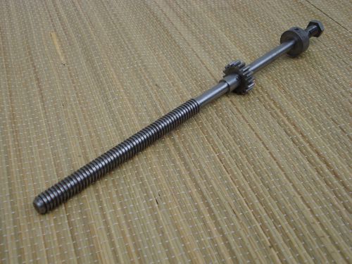 Atlas 10&#034; 12&#034; Metal Lathe Carriage Saddle Feed Screw w/ 16 Tooth Gear Craftsman