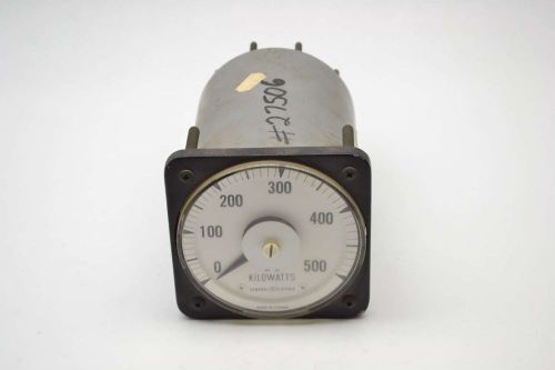 GENERAL ELECTRIC GE 12326TU 3PH AB-18 0-500 AC KILOWATTS 120V-AC METER B412711