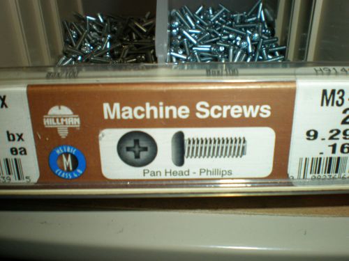 Hillman m3-.50 mixed length  pan phillips head screws (1,108) total grade 8.8 m3 for sale