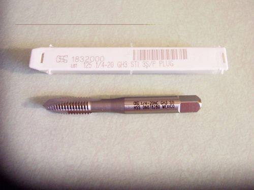 New - 1/4&#034;-20  GH3  3-Flute Spiral Point Plug Tap CNC OSG