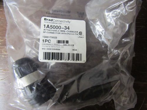 Brad Connectivity/Molex Woodhead CIRCULAR CONNECTOR, rcpt, 5POS, CABLE 1A5000-34