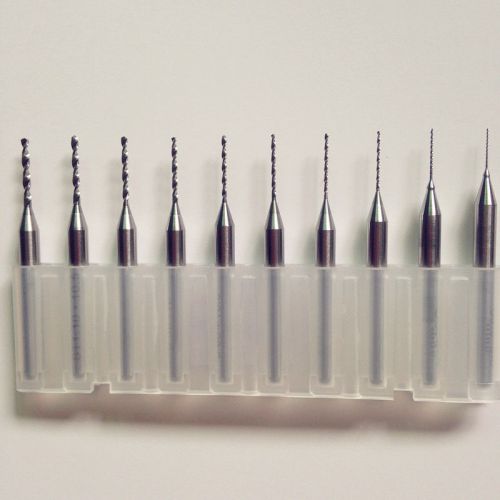 10 Pcs Carbide Micro Drill Bits 0.3 to 1.2 mm Tungsten Steel/alloy PCB Drilling