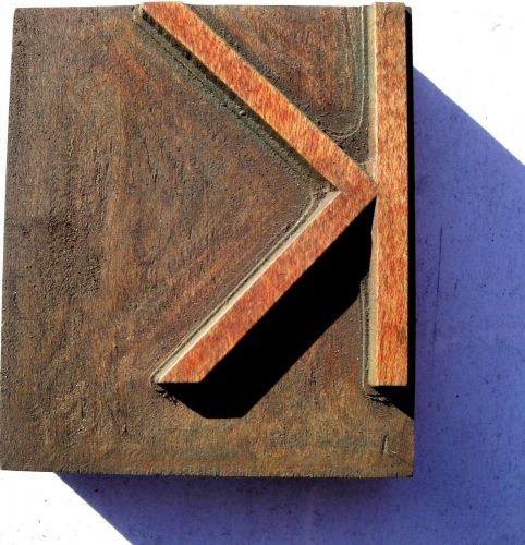 Letterpress Wood 3 5/16&#034; Letter &#039;K&#039; Block **Stunning VERY RARE Typeface**