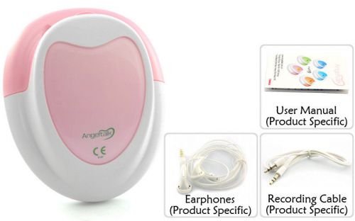 Pink portable fetal doppler heartbeat detector &#034;angeltalk&#034; - ultrasonic for sale