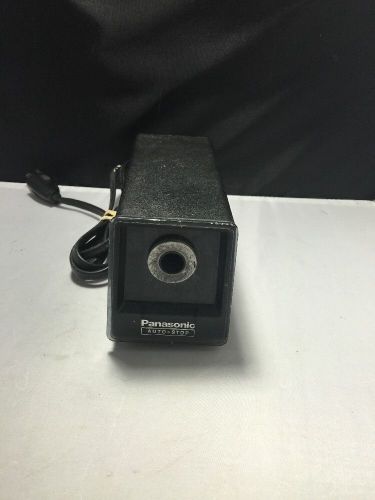 Vintage Panasonic Electric Auto Stop Black Pencil Sharpener Model KP-77N Japan