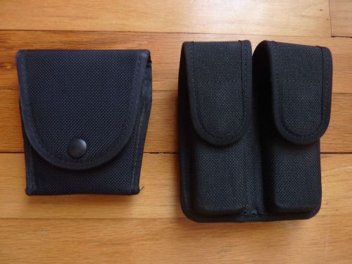 Bianchi, Safariland Black Nylon Duty Belt Combo / Dbl. Magazine, Hand Cuff Case