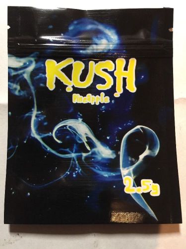 50 Kush Pineapple 2.5g  EMPTY** mylar ziplock bags (good for crafts jewelry)