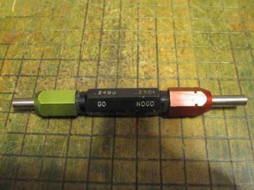 UGC .2499&#034;-.2501&#034; GO NOGO Plug Bore Gage - Excellent