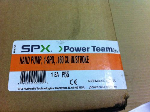 SPX Power Team P55 1 Stage Hydraulic Hand Pump w/ Hand &amp; Foot Treadle New In Box