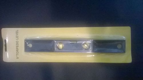 New in Plastic 9 inch Black Torpedo Level 3 Bubble Vial 180 90 45 Degrees