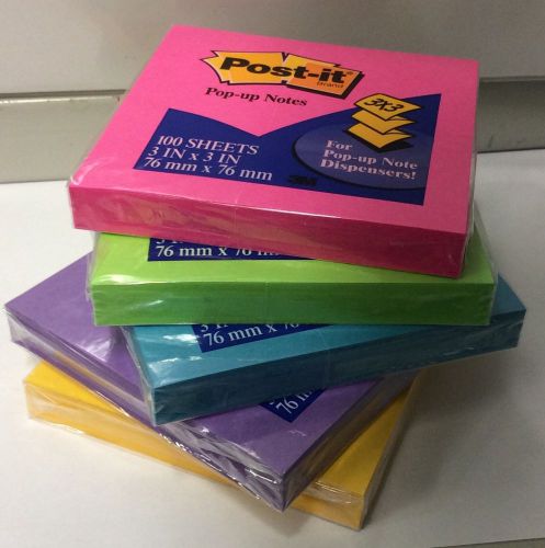 post it pop up notes 3&#039;x3&#034; Re-fills. 100 Sheets Per Pack