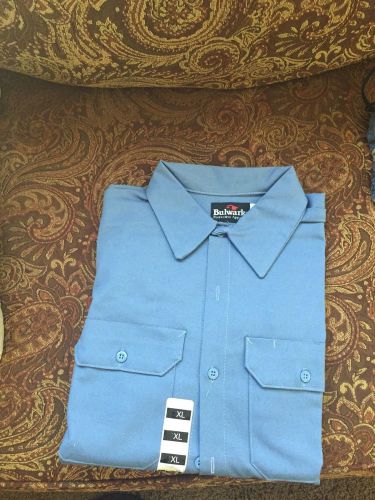 BULWARK SLU8LB UNIFORM SHIRT - EXCEL FR 6 OZ. LT. BLUE  SIZE XL  REGULAR - NEW