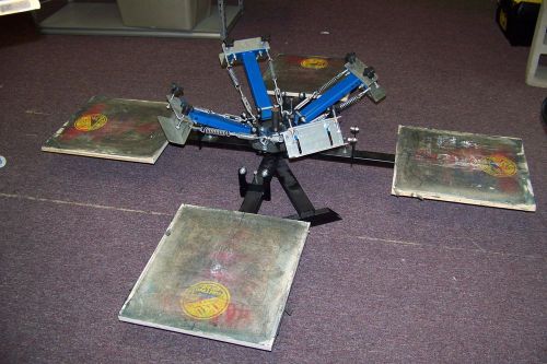 4 Color 4 Station Screen Printing Press