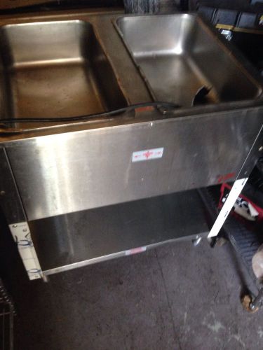 2-tub, TRIUMPH STEAM PAN TABLE, great condition.