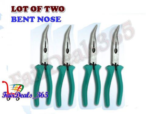 LOT OF 4 PCS BENT NOSE PLIERS 8 INCH SUPREME LINE JEWELRY &amp; ELECTRONICS PLIERS