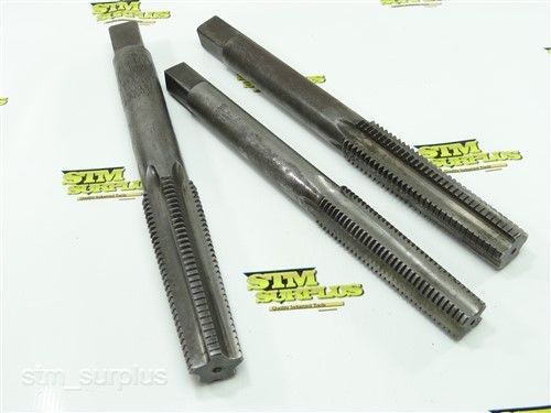 Lot of 3 hss extra length hand taps 1-1/4&#034; -7 usstd to 1-1/2&#034; -6 usstd for sale