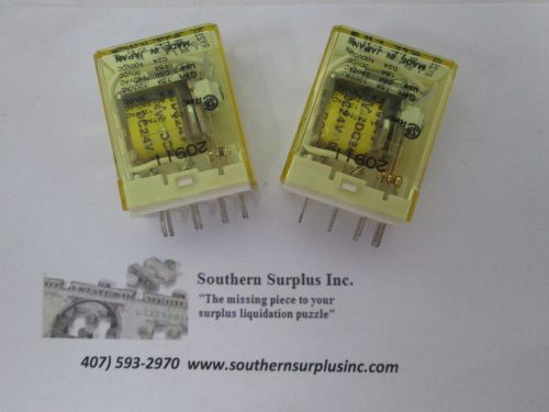 (2) *NEW* IDEC RY2S-U Power Relay 8 Pin 24V DC Plug In RYS2U 8-Blade