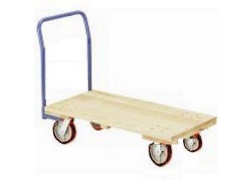 Warehouse Wooden Platform Dolly 24&#034; x 48&#034;  1500# Cap with Polyurethane Wheels