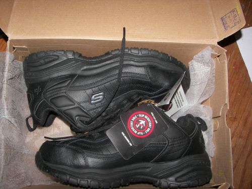 NEW Skechers for safety steel toe model 76760/BBK For men, size 9.5