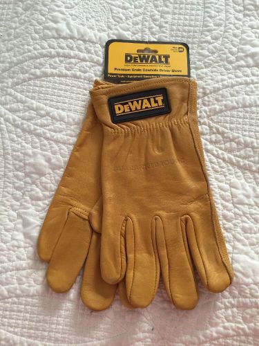 ~new~ dewalt premium grade cowhide driver glove size m for sale