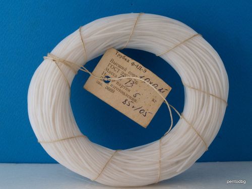 0.130kg~57m teflon ptfe f-4d tubing  id-1.0mm ed-1.4mm wall-0.2mm ussr military for sale