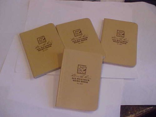 4 RITE IN THE RAIN  954T TAN MEMO BOOKS - 5-Inch x 3 1/2-Inch