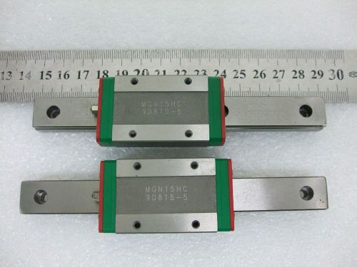 HIWIN MGN15HC LINEAR BEARING SLIDE GUIDE 140mm LENGTH .BEARING RETAINER QTY2