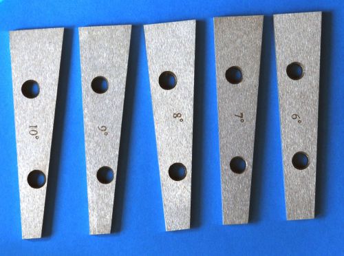 Angle Block 6 to 10 Degree 5PC Set Angle Block Machinist Tool Mfg 1956 Direct